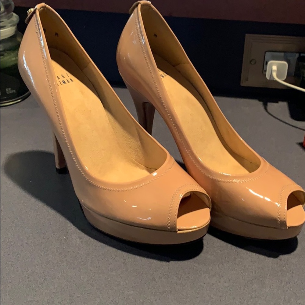 Stuart Weitzman platform peep toe heel